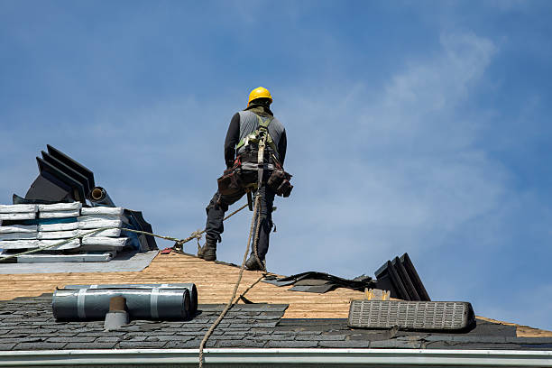 Professional Gutter Installation technician working in Tarboro, NC